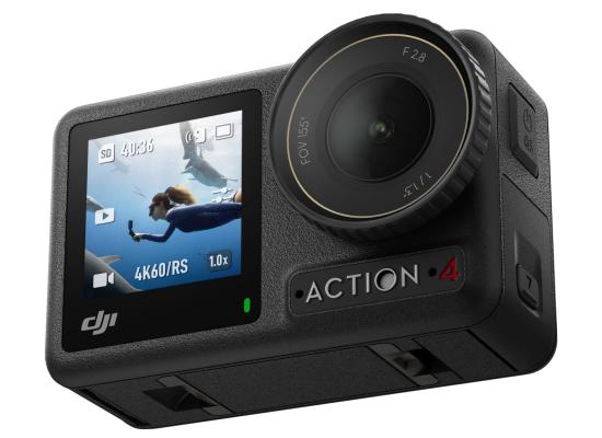 DJI Osmo Action 4 Adventure Combo, 4K/120fps Waterproof Action Camera with a 1/1.3-Inch Sensor, 10-bit & D-Log M Color Performance, Up to 7.5 h with 3 Batteries, Outdoor Camera for Travel, Biking
